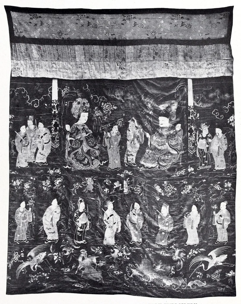 An illustration from Decorative textiles : an illustrated book on coverings for furniture, walls and floors, including damasks, brocades and velvets, tapestries, laces, embroideries, chintzes, cretonnes, drapery and furniture trimmings, wall papers, carpets and rugs, tooled and illuminated leathers, 1918, leaf 165
