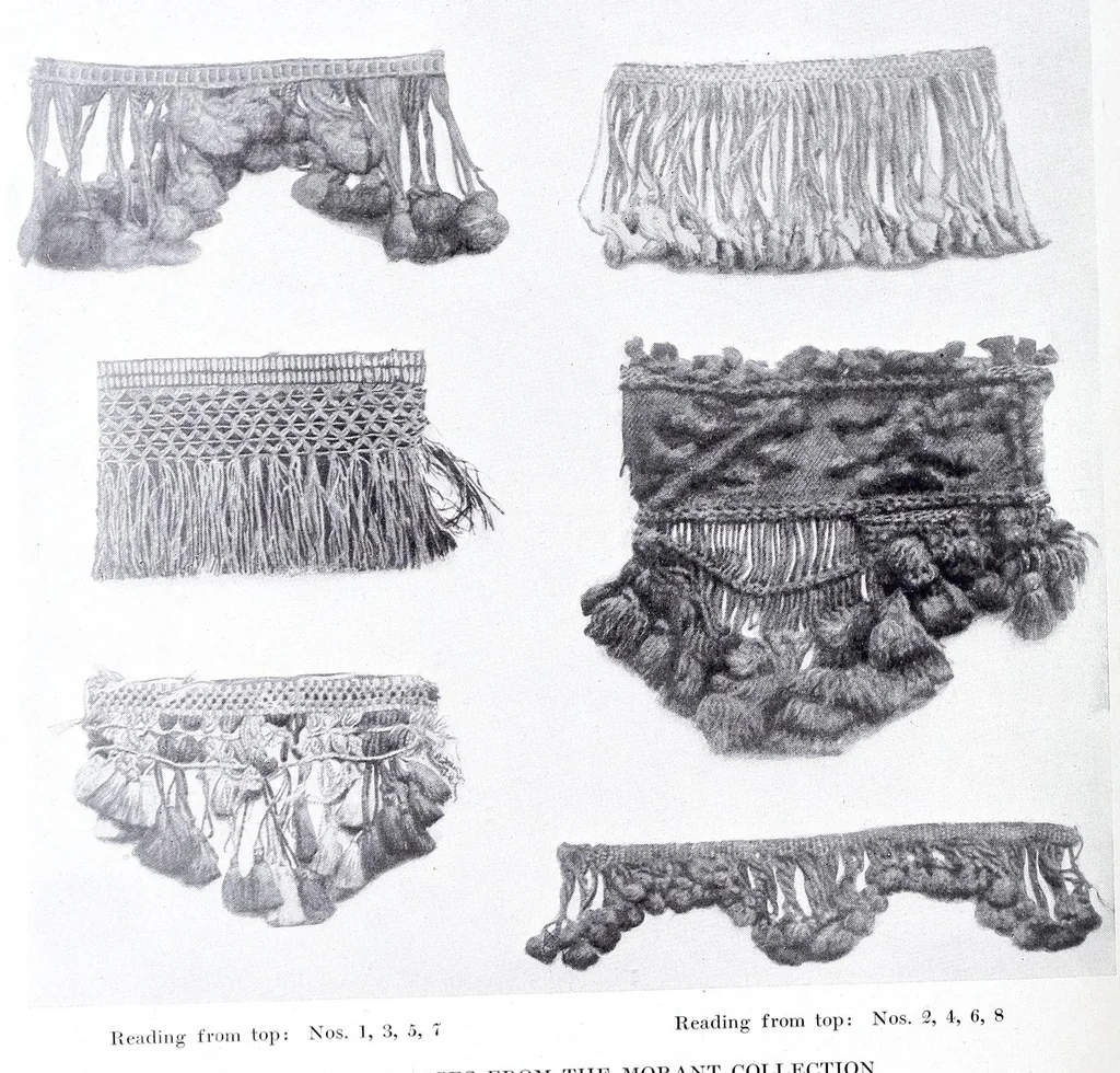 An illustration from Decorative textiles : an illustrated book on coverings for furniture, walls and floors, including damasks, brocades and velvets, tapestries, laces, embroideries, chintzes, cretonnes, drapery and furniture trimmings, wall papers, carpets and rugs, tooled and illuminated leathers, 1918, leaf 442