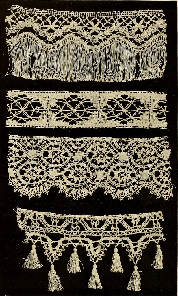 An illustration from Decorative textiles; an illustrated book on coverings for furniture, walls and floors, including damasks, brocades and velvets, tapestries, laces, embroideries, chintzes, cretonnes, drapery and furniture trimmings, wall papers, carpets and rugs, tooled and illuminated leathers, 1918, leaf 115