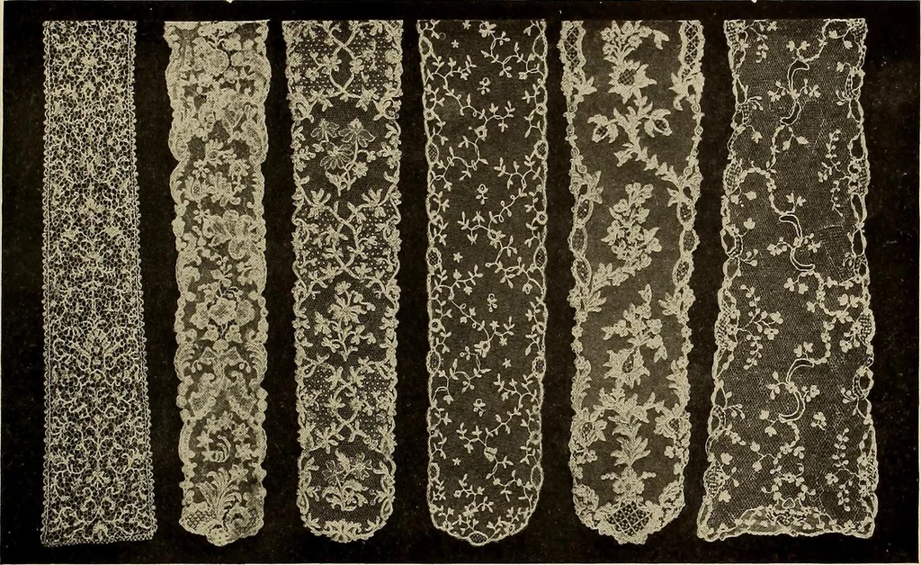 An illustration from Decorative textiles; an illustrated book on coverings for furniture, walls and floors, including damasks, brocades and velvets, tapestries, laces, embroideries, chintzes, cretonnes, drapery and furniture trimmings, wall papers, carpets and rugs, tooled and illuminated leathers, 1918, leaf 116