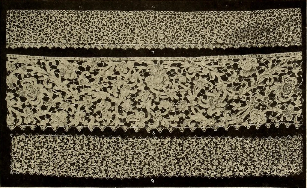 An illustration from Decorative textiles; an illustrated book on coverings for furniture, walls and floors, including damasks, brocades and velvets, tapestries, laces, embroideries, chintzes, cretonnes, drapery and furniture trimmings, wall papers, carpets and rugs, tooled and illuminated leathers, 1918, leaf 116