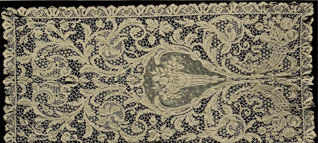 An illustration from Decorative textiles; an illustrated book on coverings for furniture, walls and floors, including damasks, brocades and velvets, tapestries, laces, embroideries, chintzes, cretonnes, drapery and furniture trimmings, wall papers, carpets and rugs, tooled and illuminated leathers, 1918, leaf 120