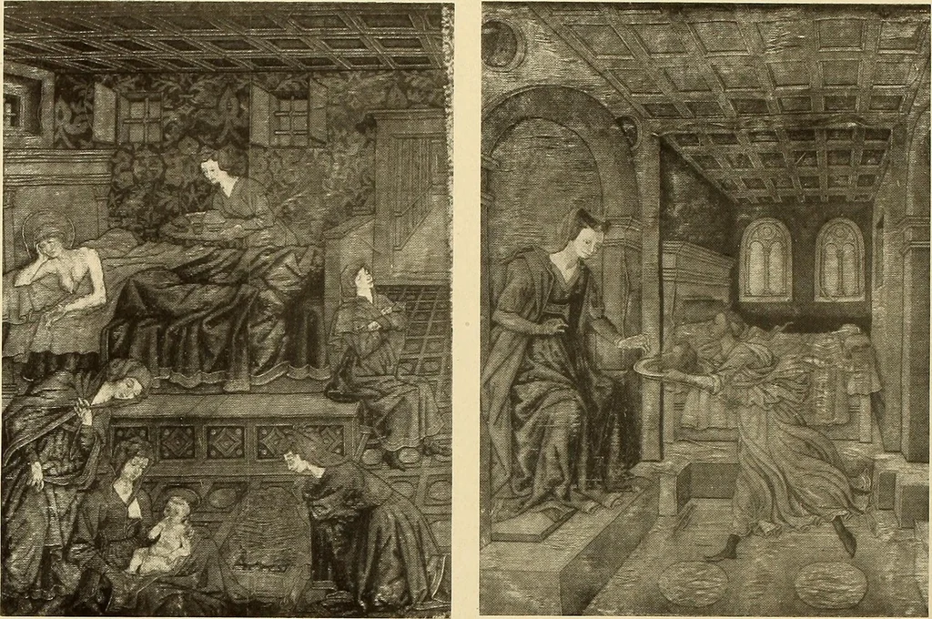 An illustration from Decorative textiles; an illustrated book on coverings for furniture, walls and floors, including damasks, brocades and velvets, tapestries, laces, embroideries, chintzes, cretonnes, drapery and furniture trimmings, wall papers, carpets and rugs, tooled and illuminated leathers, 1918, leaf 139
