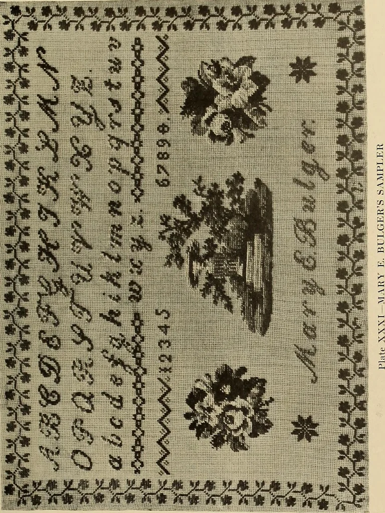 An illustration from Decorative textiles; an illustrated book on coverings for furniture, walls and floors, including damasks, brocades and velvets, tapestries, laces, embroideries, chintzes, cretonnes, drapery and furniture trimmings, wall papers, carpets and rugs, tooled and illuminated leathers, 1918, leaf 158