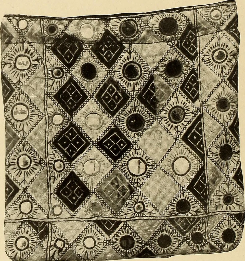 An illustration from Decorative textiles; an illustrated book on coverings for furniture, walls and floors, including damasks, brocades and velvets, tapestries, laces, embroideries, chintzes, cretonnes, drapery and furniture trimmings, wall papers, carpets and rugs, tooled and illuminated leathers, 1918, leaf 161