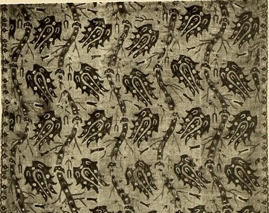 An illustration from Decorative textiles; an illustrated book on coverings for furniture, walls and floors, including damasks, brocades and velvets, tapestries, laces, embroideries, chintzes, cretonnes, drapery and furniture trimmings, wall papers, carpets and rugs, tooled and illuminated leathers, 1918, leaf 163