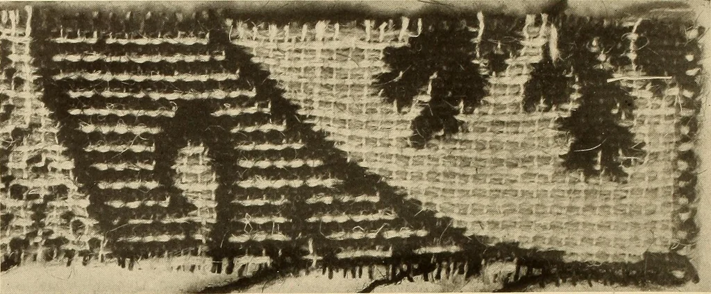 An illustration from Decorative textiles; an illustrated book on coverings for furniture, walls and floors, including damasks, brocades and velvets, tapestries, laces, embroideries, chintzes, cretonnes, drapery and furniture trimmings, wall papers, carpets and rugs, tooled and illuminated leathers, 1918, leaf 193