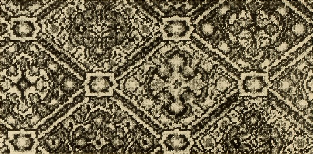 An illustration from Decorative textiles; an illustrated book on coverings for furniture, walls and floors, including damasks, brocades and velvets, tapestries, laces, embroideries, chintzes, cretonnes, drapery and furniture trimmings, wall papers, carpets and rugs, tooled and illuminated leathers, 1918, leaf 193