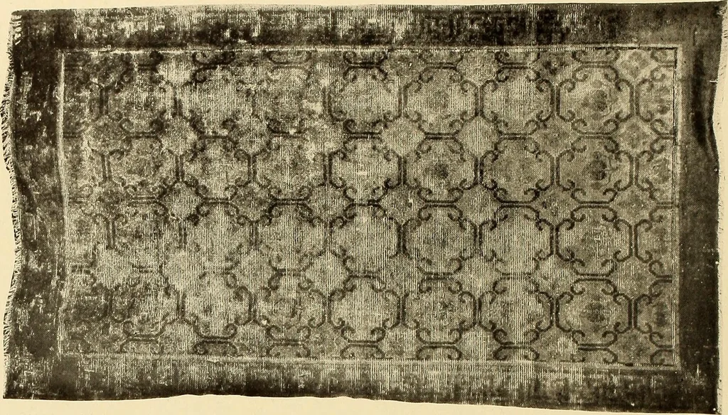 An illustration from Decorative textiles; an illustrated book on coverings for furniture, walls and floors, including damasks, brocades and velvets, tapestries, laces, embroideries, chintzes, cretonnes, drapery and furniture trimmings, wall papers, carpets and rugs, tooled and illuminated leathers, 1918, leaf 209