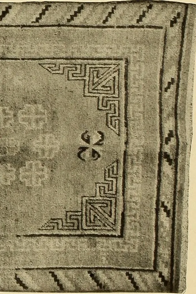 An illustration from Decorative textiles; an illustrated book on coverings for furniture, walls and floors, including damasks, brocades and velvets, tapestries, laces, embroideries, chintzes, cretonnes, drapery and furniture trimmings, wall papers, carpets and rugs, tooled and illuminated leathers, 1918, leaf 209
