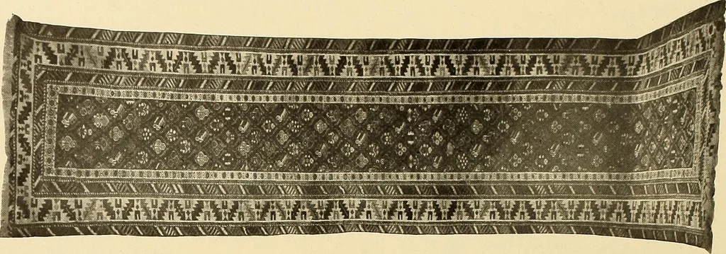 An illustration from Decorative textiles; an illustrated book on coverings for furniture, walls and floors, including damasks, brocades and velvets, tapestries, laces, embroideries, chintzes, cretonnes, drapery and furniture trimmings, wall papers, carpets and rugs, tooled and illuminated leathers, 1918, leaf 223