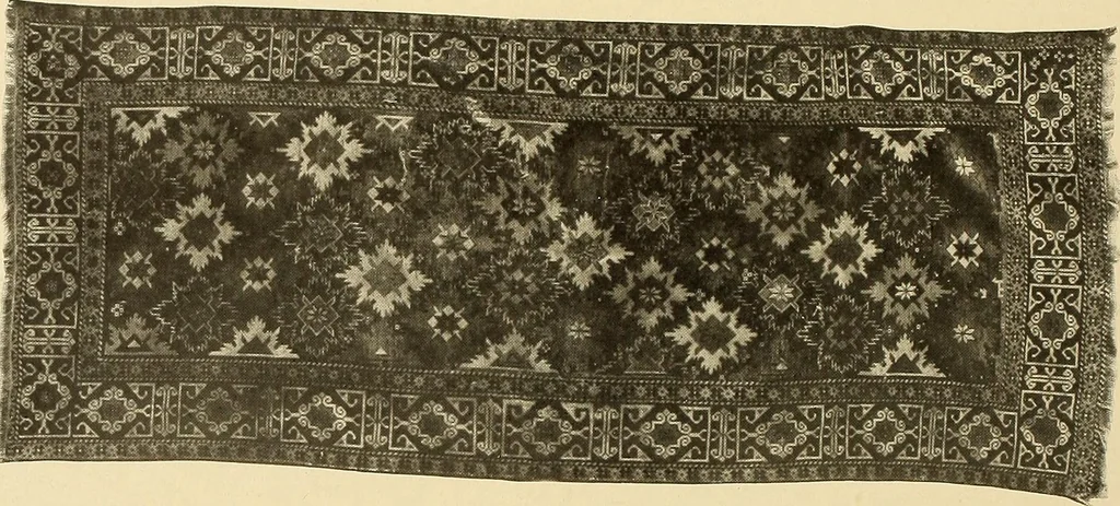 An illustration from Decorative textiles; an illustrated book on coverings for furniture, walls and floors, including damasks, brocades and velvets, tapestries, laces, embroideries, chintzes, cretonnes, drapery and furniture trimmings, wall papers, carpets and rugs, tooled and illuminated leathers, 1918, leaf 223