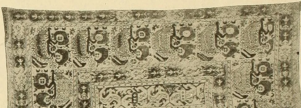 An illustration from Decorative textiles; an illustrated book on coverings for furniture, walls and floors, including damasks, brocades and velvets, tapestries, laces, embroideries, chintzes, cretonnes, drapery and furniture trimmings, wall papers, carpets and rugs, tooled and illuminated leathers, 1918, leaf 227