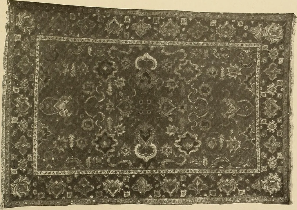An illustration from Decorative textiles; an illustrated book on coverings for furniture, walls and floors, including damasks, brocades and velvets, tapestries, laces, embroideries, chintzes, cretonnes, drapery and furniture trimmings, wall papers, carpets and rugs, tooled and illuminated leathers, 1918, leaf 234