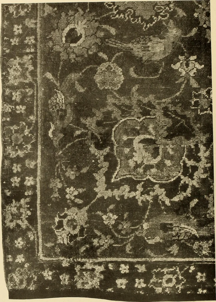 An illustration from Decorative textiles; an illustrated book on coverings for furniture, walls and floors, including damasks, brocades and velvets, tapestries, laces, embroideries, chintzes, cretonnes, drapery and furniture trimmings, wall papers, carpets and rugs, tooled and illuminated leathers, 1918, leaf 241