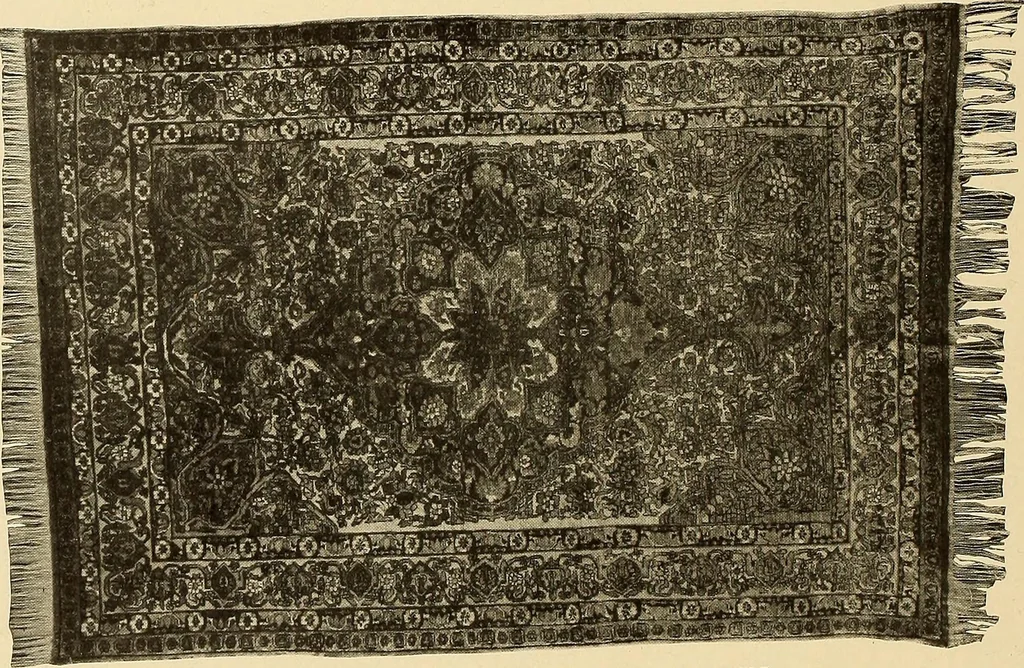 An illustration from Decorative textiles; an illustrated book on coverings for furniture, walls and floors, including damasks, brocades and velvets, tapestries, laces, embroideries, chintzes, cretonnes, drapery and furniture trimmings, wall papers, carpets and rugs, tooled and illuminated leathers, 1918, leaf 247