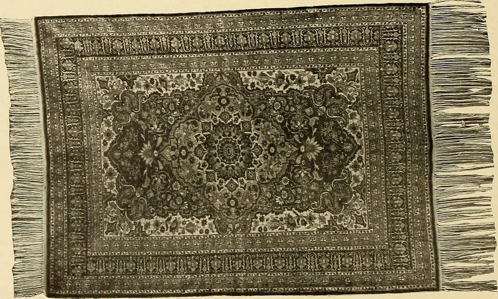 An illustration from Decorative textiles; an illustrated book on coverings for furniture, walls and floors, including damasks, brocades and velvets, tapestries, laces, embroideries, chintzes, cretonnes, drapery and furniture trimmings, wall papers, carpets and rugs, tooled and illuminated leathers, 1918, leaf 249