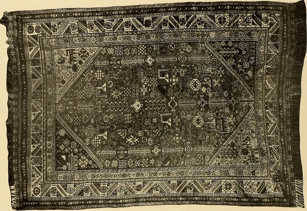 An illustration from Decorative textiles; an illustrated book on coverings for furniture, walls and floors, including damasks, brocades and velvets, tapestries, laces, embroideries, chintzes, cretonnes, drapery and furniture trimmings, wall papers, carpets and rugs, tooled and illuminated leathers, 1918, leaf 251