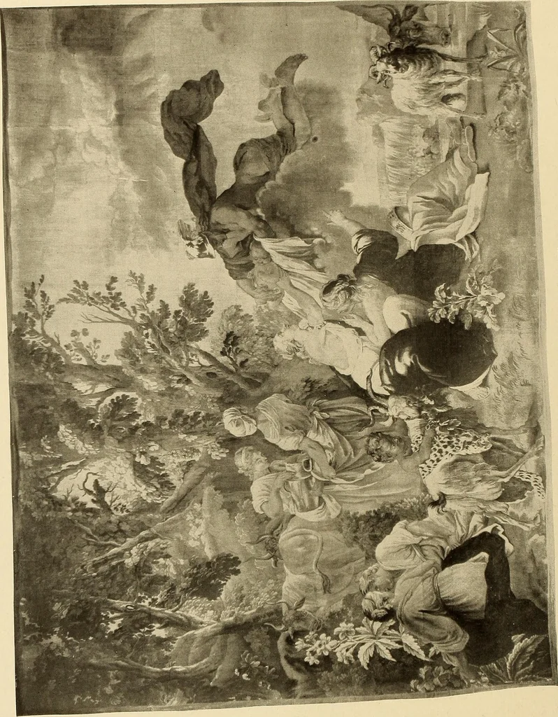 An illustration from Decorative textiles; an illustrated book on coverings for furniture, walls and floors, including damasks, brocades and velvets, tapestries, laces, embroideries, chintzes, cretonnes, drapery and furniture trimmings, wall papers, carpets and rugs, tooled and illuminated leathers, 1918, leaf 263