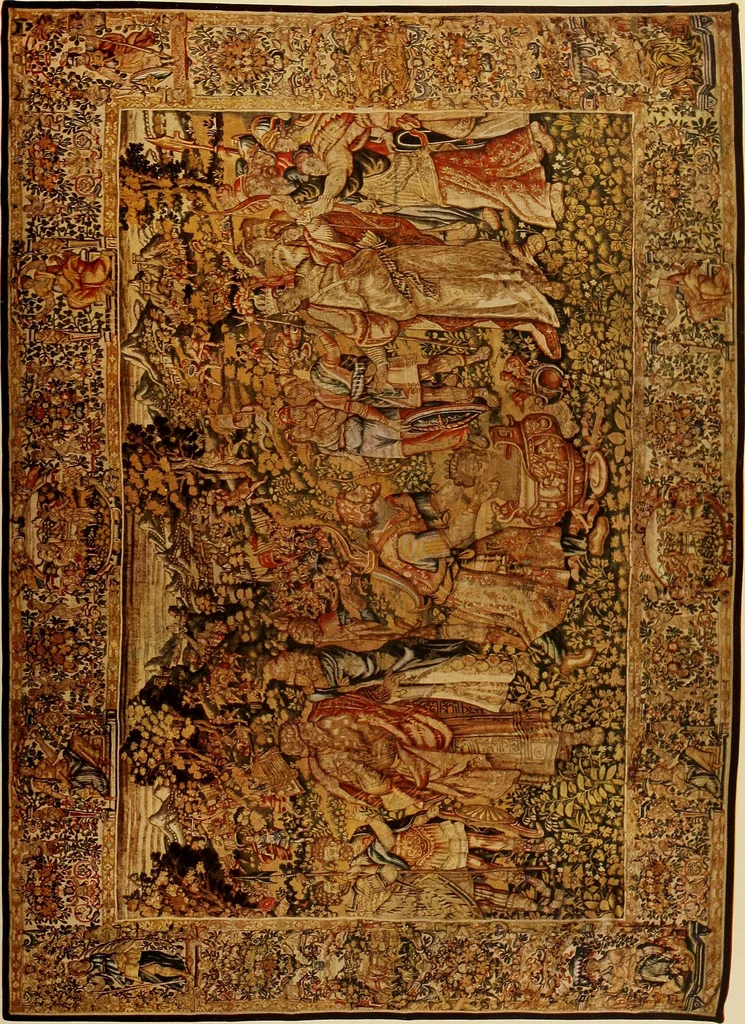 An illustration from Decorative textiles; an illustrated book on coverings for furniture, walls and floors, including damasks, brocades and velvets, tapestries, laces, embroideries, chintzes, cretonnes, drapery and furniture trimmings, wall papers, carpets and rugs, tooled and illuminated leathers, 1918, leaf 296