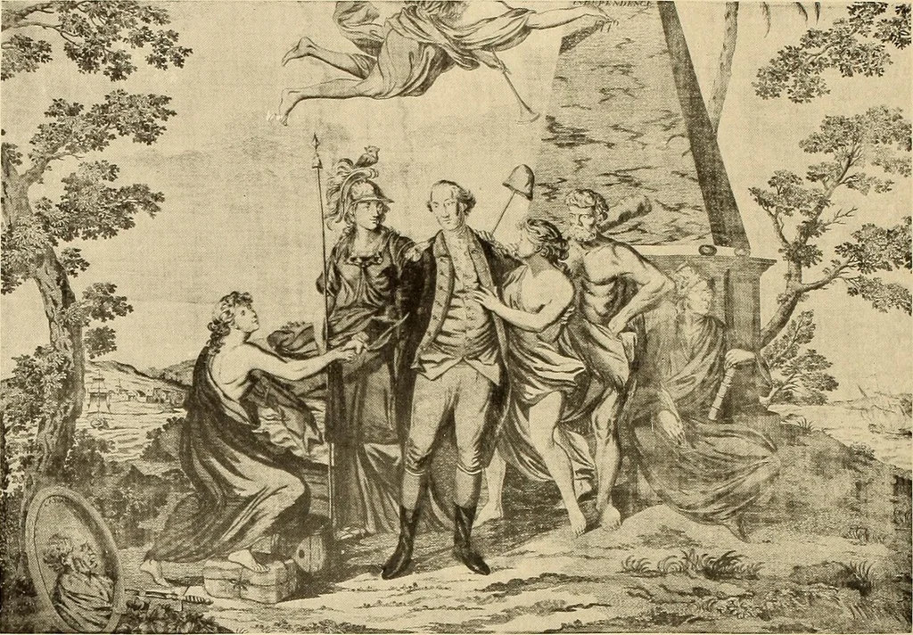 An illustration from Decorative textiles; an illustrated book on coverings for furniture, walls and floors, including damasks, brocades and velvets, tapestries, laces, embroideries, chintzes, cretonnes, drapery and furniture trimmings, wall papers, carpets and rugs, tooled and illuminated leathers, 1918, leaf 371