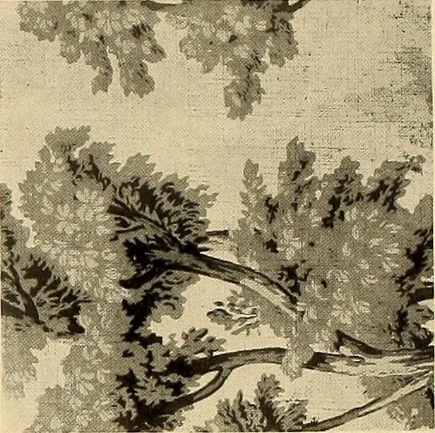 An illustration from Decorative textiles; an illustrated book on coverings for furniture, walls and floors, including damasks, brocades and velvets, tapestries, laces, embroideries, chintzes, cretonnes, drapery and furniture trimmings, wall papers, carpets and rugs, tooled and illuminated leathers, 1918, leaf 415