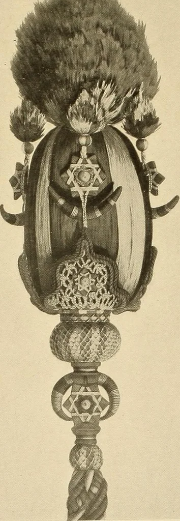 An illustration from Decorative textiles; an illustrated book on coverings for furniture, walls and floors, including damasks, brocades and velvets, tapestries, laces, embroideries, chintzes, cretonnes, drapery and furniture trimmings, wall papers, carpets and rugs, tooled and illuminated leathers, 1918, leaf 433