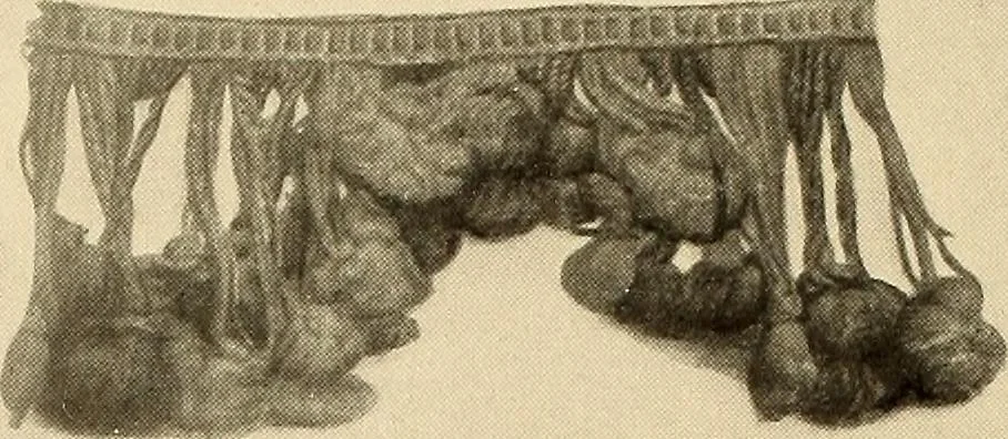 An illustration from Decorative textiles; an illustrated book on coverings for furniture, walls and floors, including damasks, brocades and velvets, tapestries, laces, embroideries, chintzes, cretonnes, drapery and furniture trimmings, wall papers, carpets and rugs, tooled and illuminated leathers, 1918, leaf 439