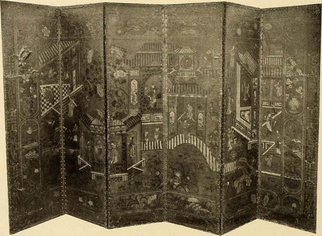An illustration from Decorative textiles; an illustrated book on coverings for furniture, walls and floors, including damasks, brocades and velvets, tapestries, laces, embroideries, chintzes, cretonnes, drapery and furniture trimmings, wall papers, carpets and rugs, tooled and illuminated leathers, 1918, leaf 453