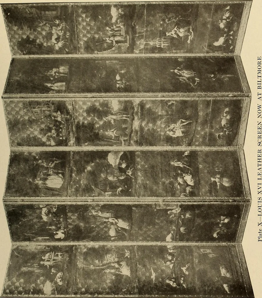 An illustration from Decorative textiles; an illustrated book on coverings for furniture, walls and floors, including damasks, brocades and velvets, tapestries, laces, embroideries, chintzes, cretonnes, drapery and furniture trimmings, wall papers, carpets and rugs, tooled and illuminated leathers, 1918, leaf 456