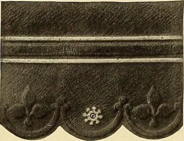 An illustration from Decorative textiles; an illustrated book on coverings for furniture, walls and floors, including damasks, brocades and velvets, tapestries, laces, embroideries, chintzes, cretonnes, drapery and furniture trimmings, wall papers, carpets and rugs, tooled and illuminated leathers, 1918, leaf 461