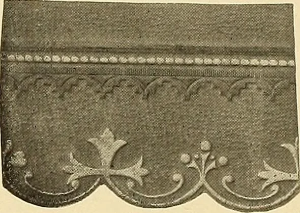 An illustration from Decorative textiles; an illustrated book on coverings for furniture, walls and floors, including damasks, brocades and velvets, tapestries, laces, embroideries, chintzes, cretonnes, drapery and furniture trimmings, wall papers, carpets and rugs, tooled and illuminated leathers, 1918, leaf 461