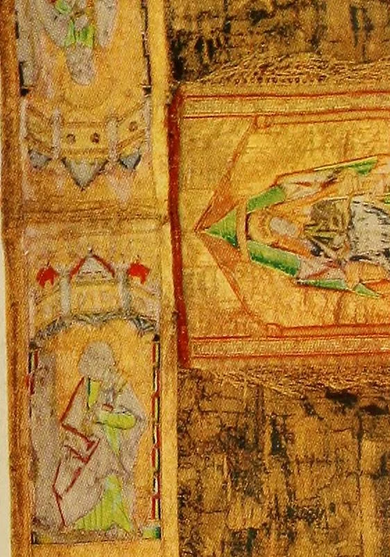 An illustration from Decorative textiles; an illustrated book on coverings for furniture, walls and floors, including damasks, brocades and velvets, tapestries, laces, embroideries, chintzes, cretonnes, drapery and furniture trimmings, wall papers, carpets and rugs, tooled and illuminated leathers, 1918, leaf 60