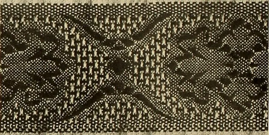An illustration from Decorative textiles; an illustrated book on coverings for furniture, walls and floors, including damasks, brocades and velvets, tapestries, laces, embroideries, chintzes, cretonnes, drapery and furniture trimmings, wall papers, carpets and rugs, tooled and illuminated leathers, 1918, leaf 93