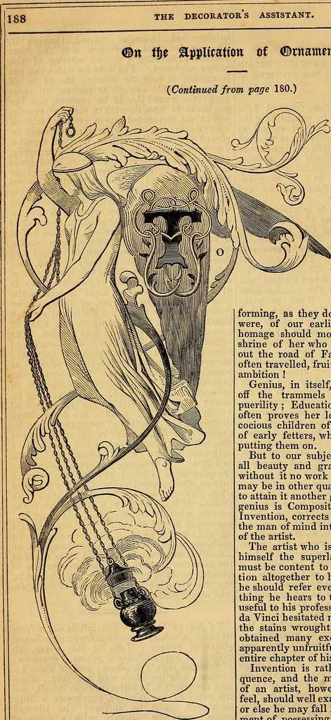 An illustration from The Decorator's assistant, 1847, leaf 201