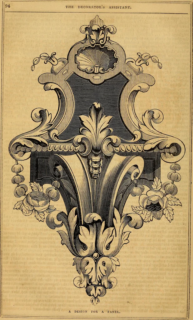 An illustration from The Decorator's assistant, 1847, leaf 102