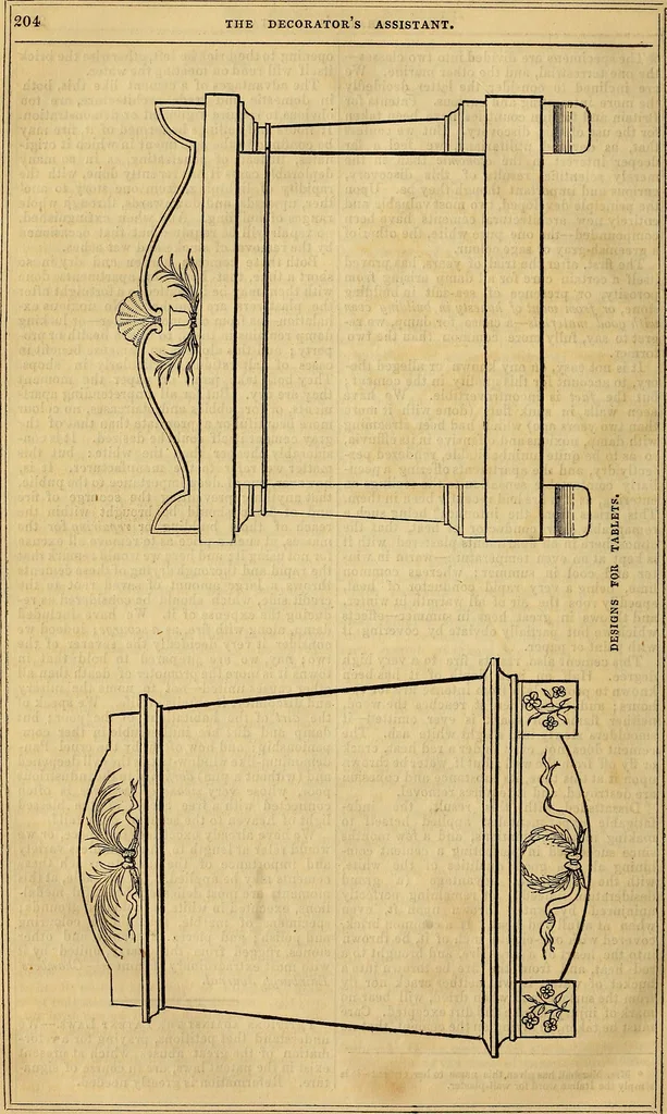 An illustration from The Decorator's assistant, 1847, leaf 212