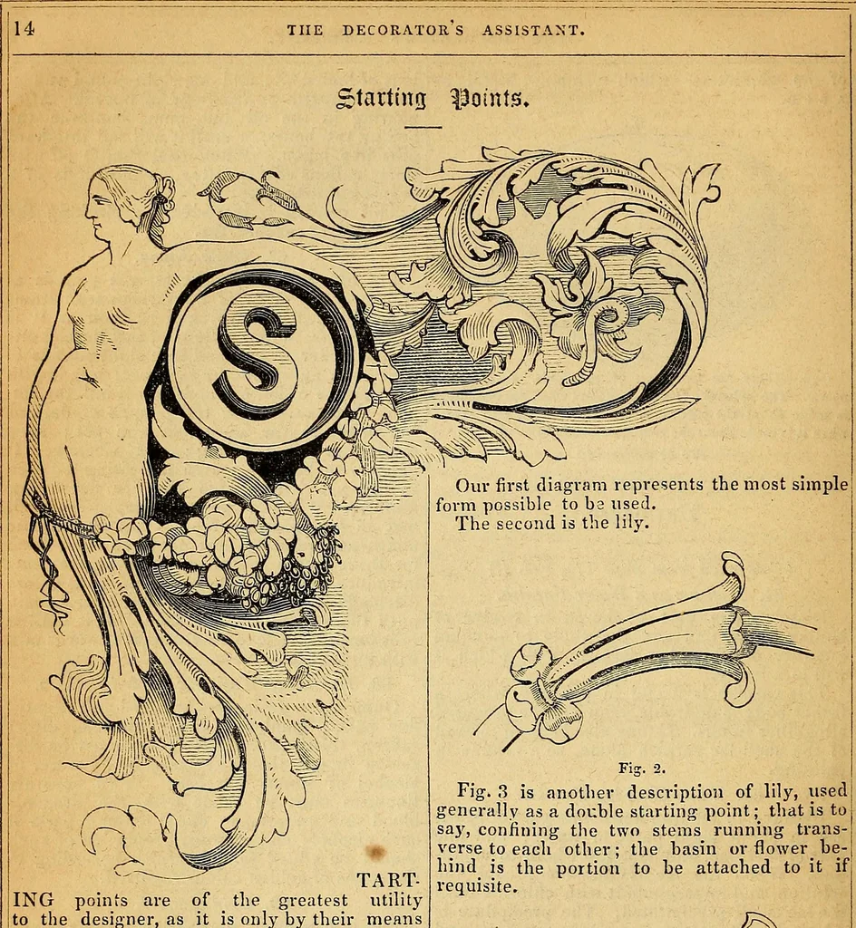An illustration from The Decorator's assistant, 1847, leaf 22
