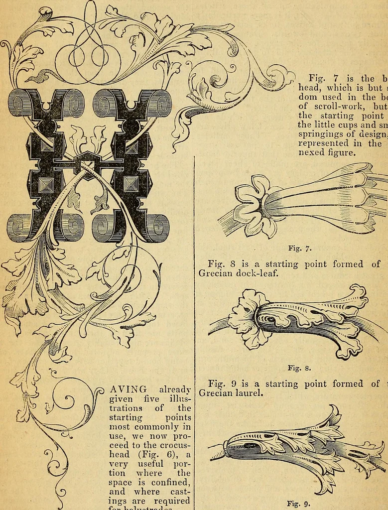 An illustration from The Decorator's assistant, 1847, leaf 32