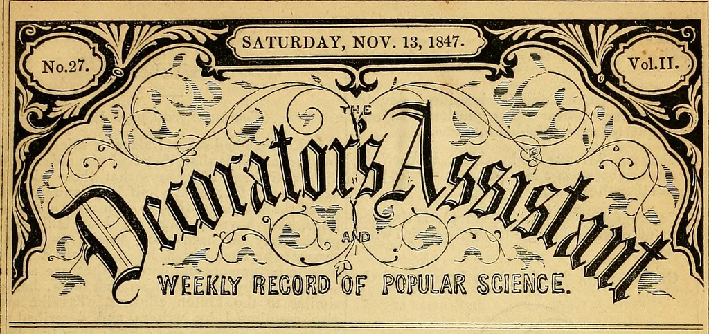 An illustration from The Decorator's assistant, 1847, leaf 9