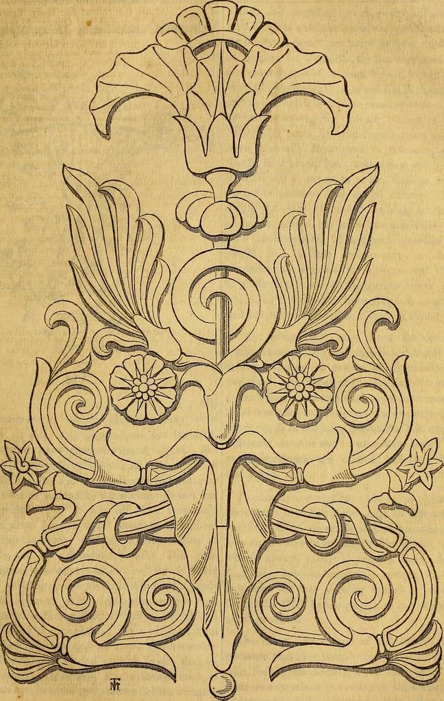 An illustration from The Decorator's assistant, 1847, leaf 214