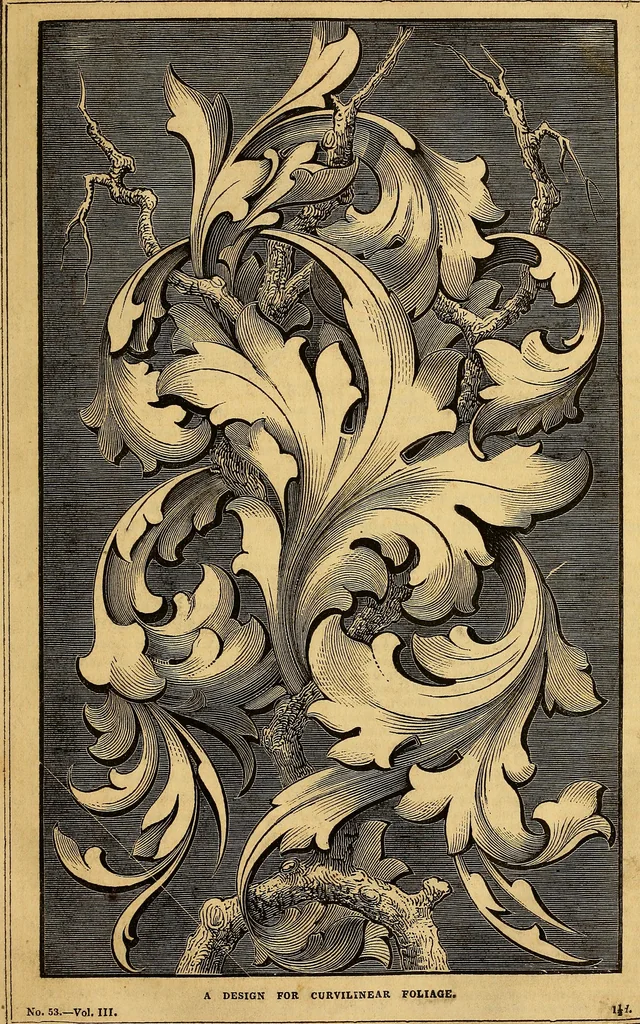 An illustration from The Decorator's assistant, 1847, leaf 34