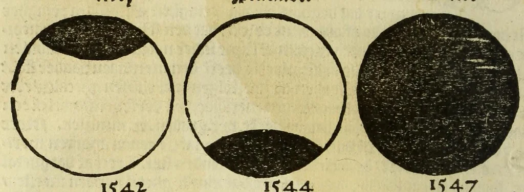 An illustration from De cosmographie va[n] Pe. Apianus. En[n] hoeme[n] de carten der lantscape[n] maect va[n] Ge[m]ma Phrysio bescreue[n], allen co[n]stigen en[n] subty len minsche[n] ter liefde[n] nu ierst in duytsche gesedt, 1537, leaf 38