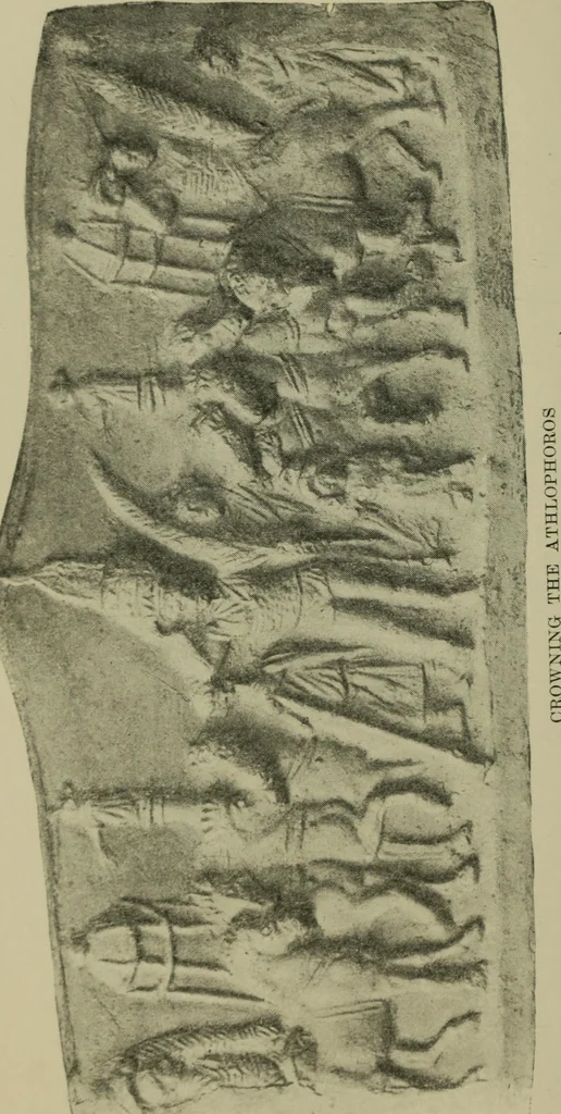 An illustration from The decrees of Memphis and Canopus, 1904, leaf 106