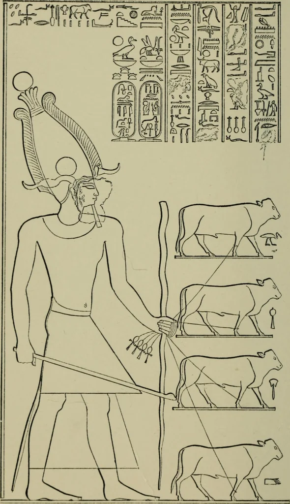 An illustration from The decrees of Memphis and Canopus, 1904, leaf 166