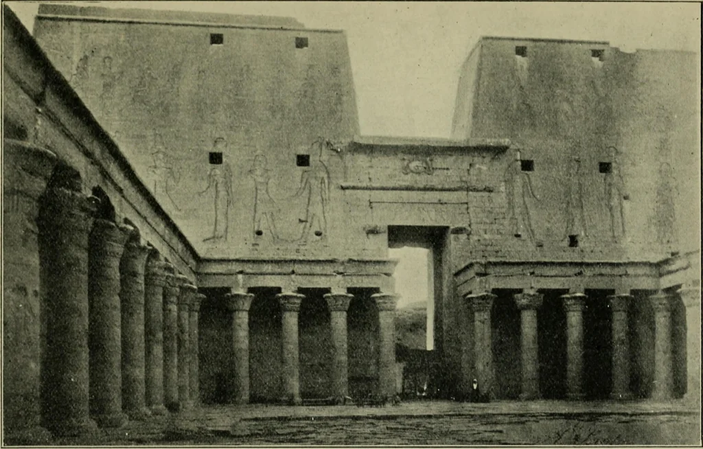 An illustration from The decrees of Memphis and Canopus, 1904, leaf 35
