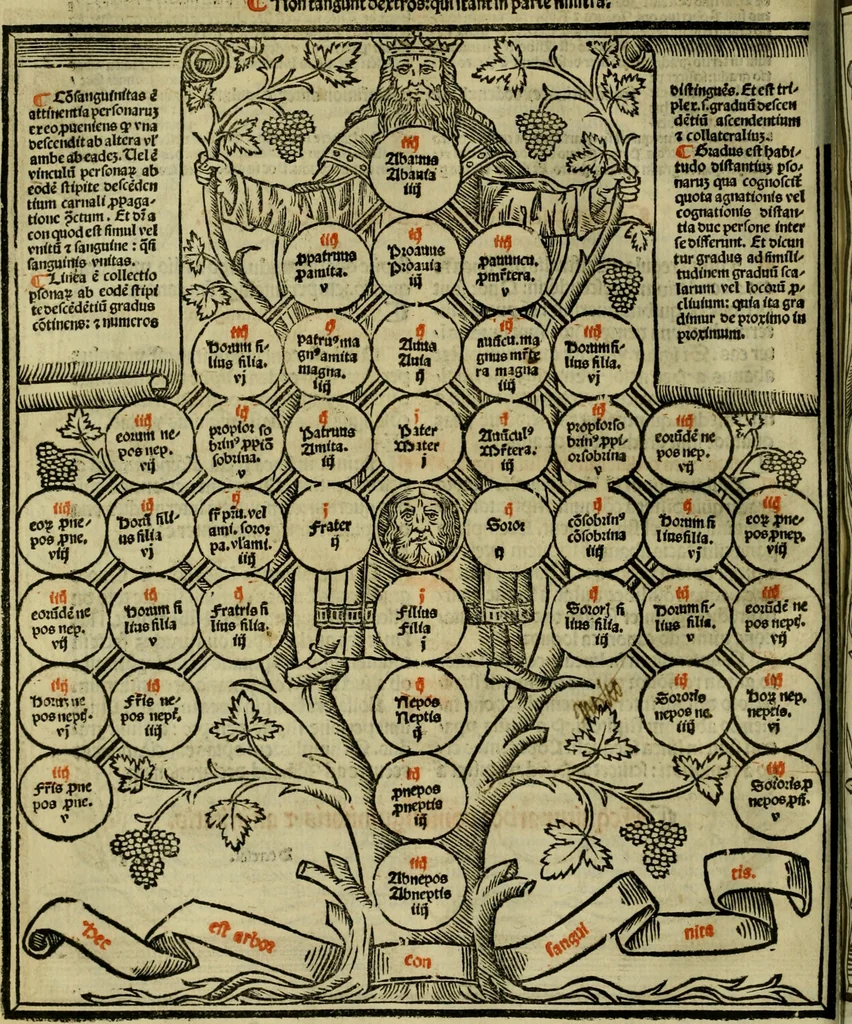 An illustration from Decretales dñi pape Gregorij noni : accurata diligetia nouissime post alias oes ipressiones [atque] pluribus cu exemplarib[us] emedate, aptissimisq[ue] imaginib[us] exculte : cu multiplicibus rep[er]torijs antiq[ui]s [et] de nouo factis ad materias quascuq[ue] inueniedas amplissimis : additis casibus Bernardi qui fruge [et] vtilitatem maximã studentibus exhibebunt, 1528, leaf 941