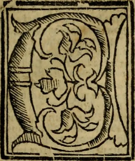 An illustration from Decretu[m] Gratiani : cu glossis dñi Joannis Theutonici prepositi Alberstatensis [et] annotationibus Bartholomei Brixiensis : [cum] diuisionibus Archidiaconi : [cum] Casibus a Bene., cõpositis per Bart. Brixi., correctis [et] pro clariore itellectu pluribus in locis extensis : [cum] concordia ad Bibliam : [cum] tabula marginalium glossularu[m] : [cum tabula] omniu canonu [et] concilio[rum] : [cum] Margarita Decreti : [cum] flosculis totius Decretia domio Joanne diacono compositis : [cum] additione in margine litteraru[m], quo minusculi characteres lineis intercepti, citius legenti appareant, 1514, leaf 1264