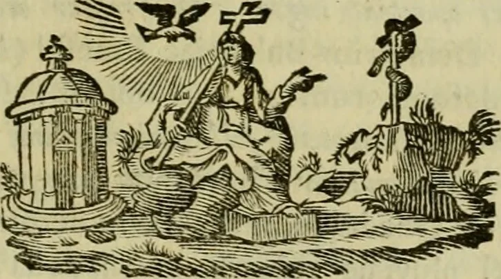 An illustration from De cruce Vaticana ex dono Iustini Augusti in parasceve maioris hebdomadae publicae venerationi exhiberi solita commentarius : cui accedit ritus salutationis crucis in ecclesia Antiochena Syrorum servatus, nunc primum Syriace & Latine editus adnotationibusque inlustratus, 1779, leaf 202