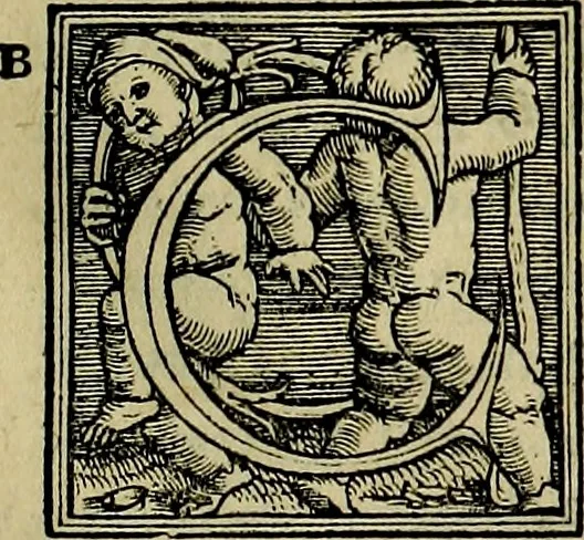 An illustration from De deis gentivm, varia & multiplex historia, in qua simul de eorum imaginib. & cognominib. agitur, vbi plurima etiâ hactenus multis ignota explicantur, & pleraque clarius tractantur, 1548, leaf 114